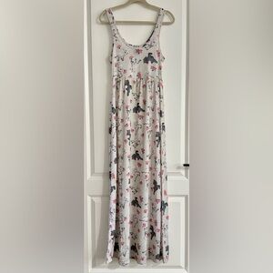 Iron Fist Lamby S&M Print Gray Maxi Dress - HTF Size Medium